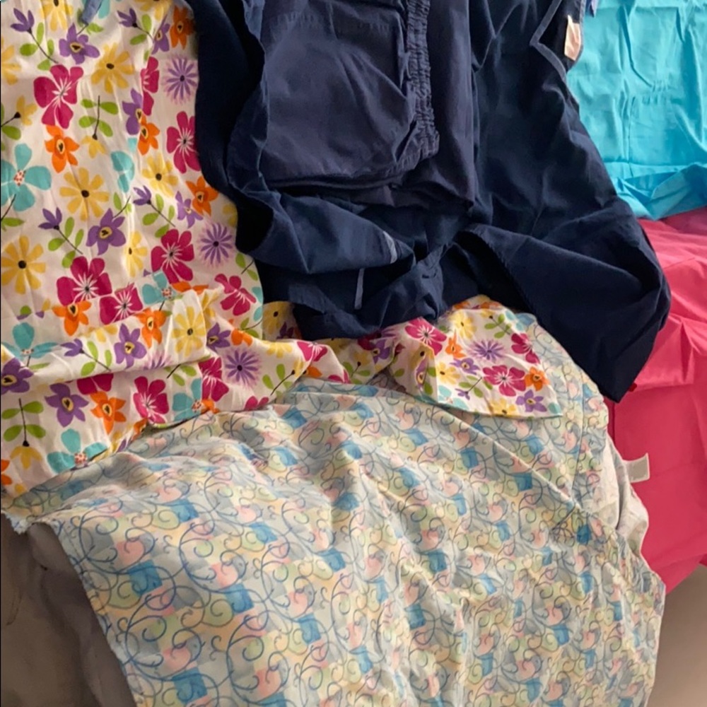 Scrub tops different colors